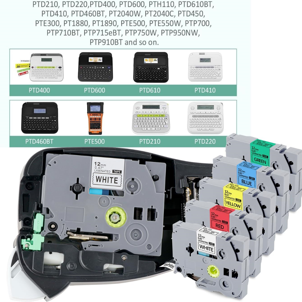 สําหรับ tze เทป 6/9/12/18/24 มม.สําหรับ Brother P Ttouch Label Maker เทปฉลาก tze-231 tze-631 tze-131 - รูปที่ 2