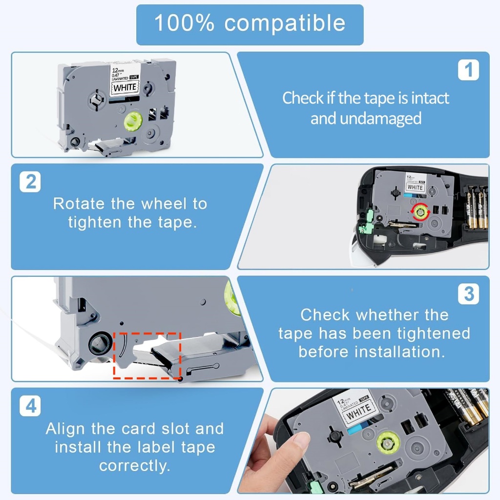 สําหรับ tze เทป 6/9/12/18/24 มม.สําหรับ Brother P Ttouch Label Maker เทปฉลาก tze-231 tze-631 tze-131 - รูปที่ 4