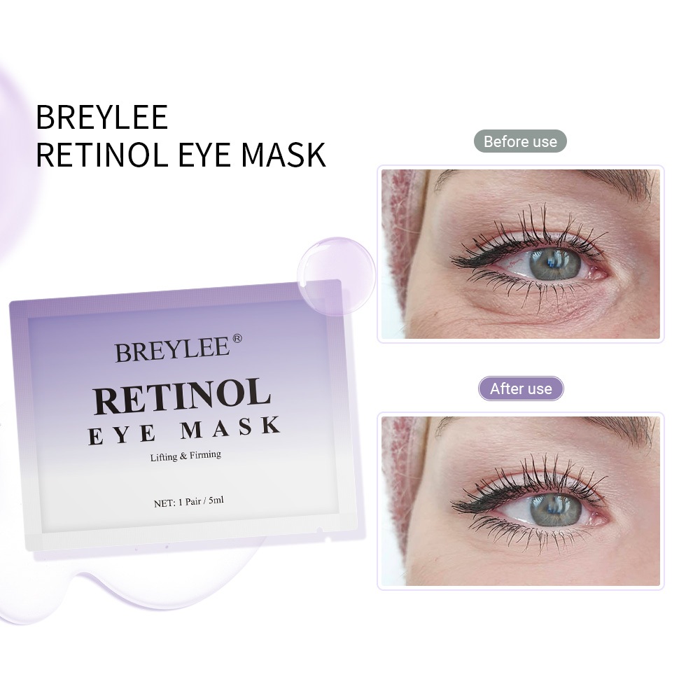 BREYLEE มาส์กตา Vc Hyaluronic Acid Retinol ให้ความชุ่มชื้นต่อต้านริ้วรอย 4 คู่