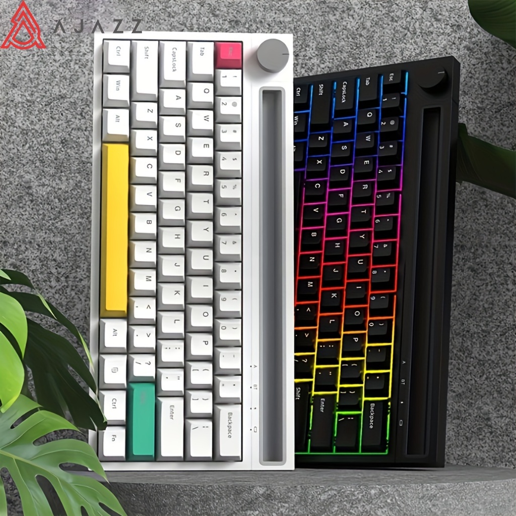 Ajazz K620T 62keys RGB ไร้สาย Dual-mode BT Gaming Mechanical Keyboard USB3.0/Type C สําหรับแล็ปท็อป/