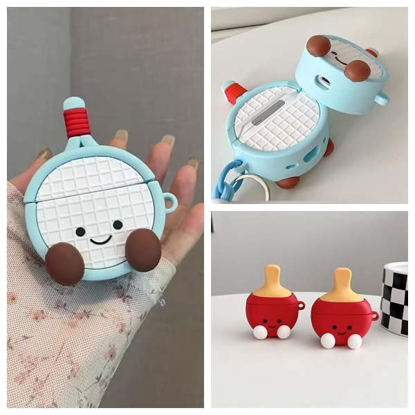 สําหรับ airpods 4/pro gen 2/1/2/3 pro case ไม้ปิงปองน่ารัก airpods cover