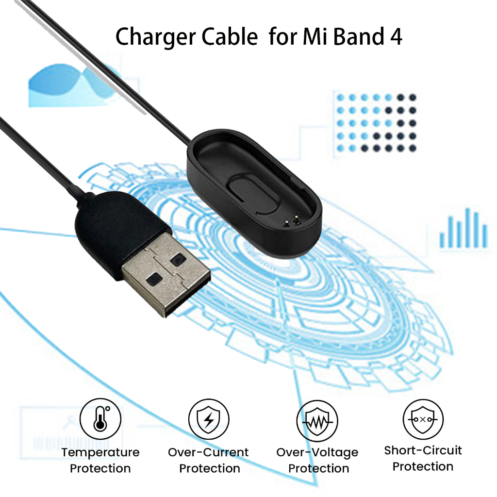 สายชาร์จสําหรับ mi band 4 สายรัดข้อมืออัจฉริยะสร้อยข้อมือสําหรับ Mi band 4 สายชาร์จ Mi band 4 สายชาร