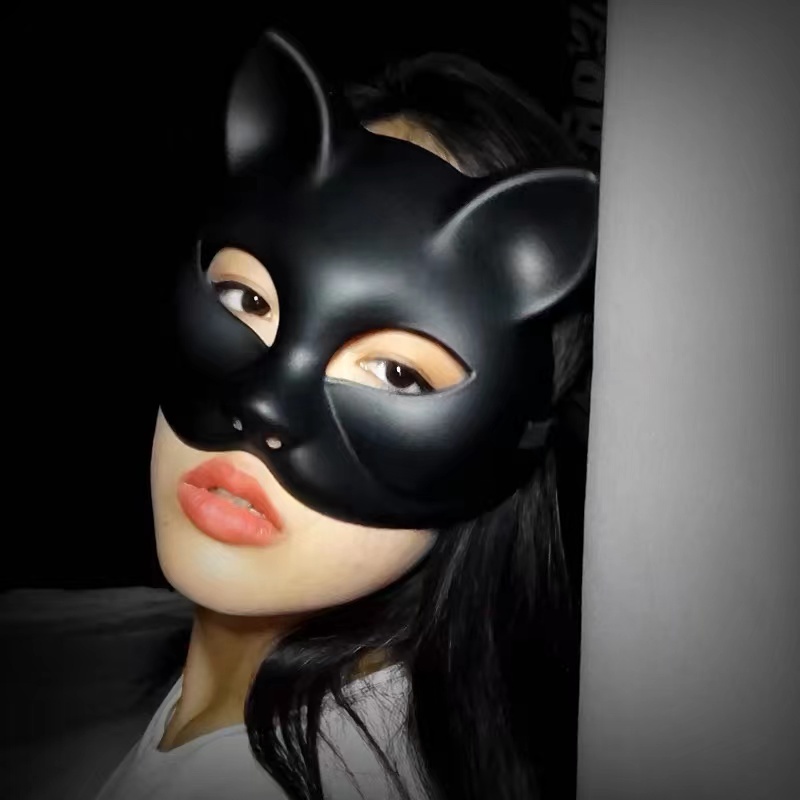 ชุดแมวฮาโลวีน DIY หน้ากากแบบเต็มหน้า Niche เซ็กซี่ Masquerade ตกแต่งปาร์ตี้สัตว์การ์ตูนหน้ากากแม่มด Cyberpunk Influencer Cat Fox Mask