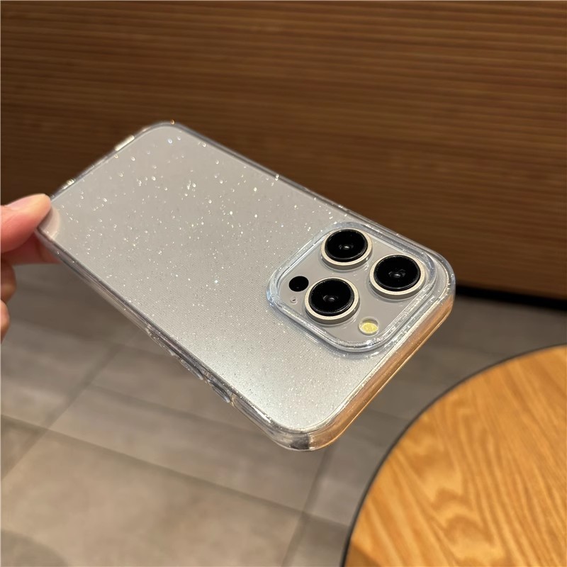 เคสโทรศัพท์มือถือ แบบใส ประดับกลิตเตอร์ สําหรับ iPhone 16 Pro Max 15 14 13 Pro Max 12mini-12pro-12 (6.1) -12promax (6.7) -6-6s-6p-6sp-7-8-SE-I7p-i8p-X-XS-XSMAX-XR-11-11pro-11promax