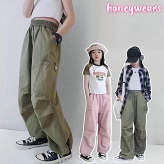 honeywears⚡️พร้อมส่ง⚡️กางเกงคาร์โก้เด็ก กางเกงรัดเท้า ขายาว …
