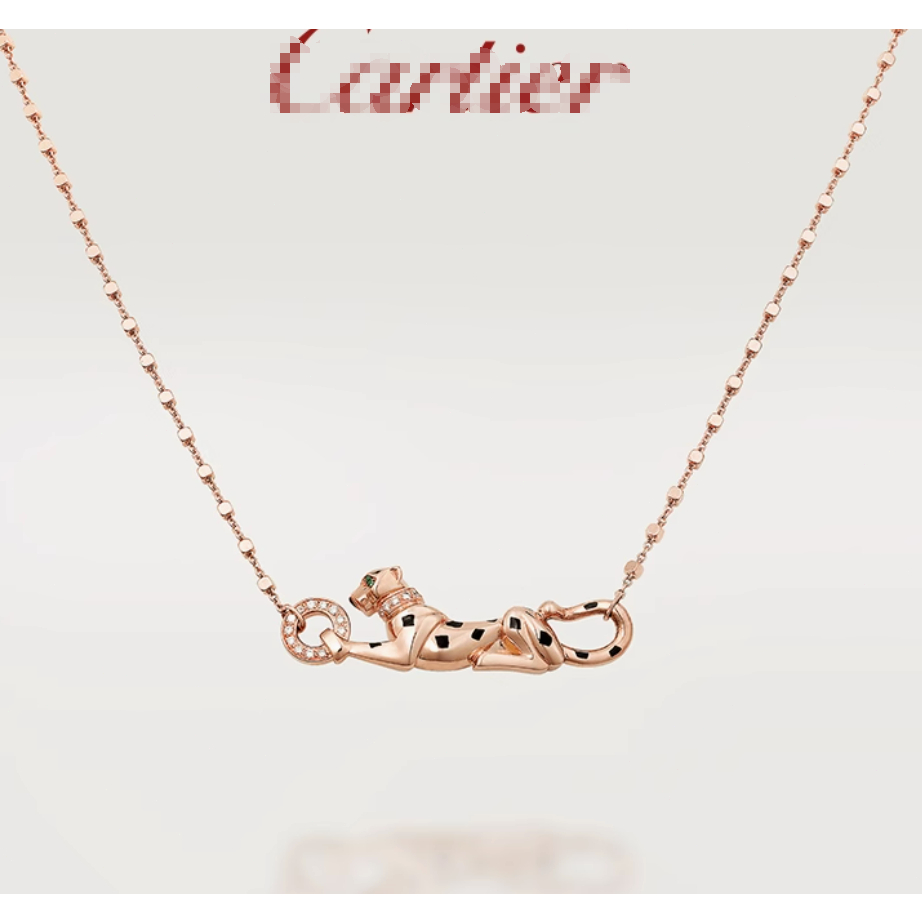 2024 ใหม่ Panth è re Cheetah Rose Gold/ Gold/Silver Necklace
