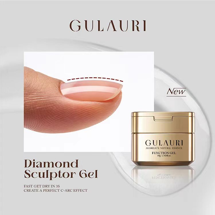 Gulauri Diamond Sculptor Gel 50G เจลต่อเล็บ แข็งแรงเหมือนอะคริลิค ไม่ร้อนหน้าเล็บ Builder gel#FUGL