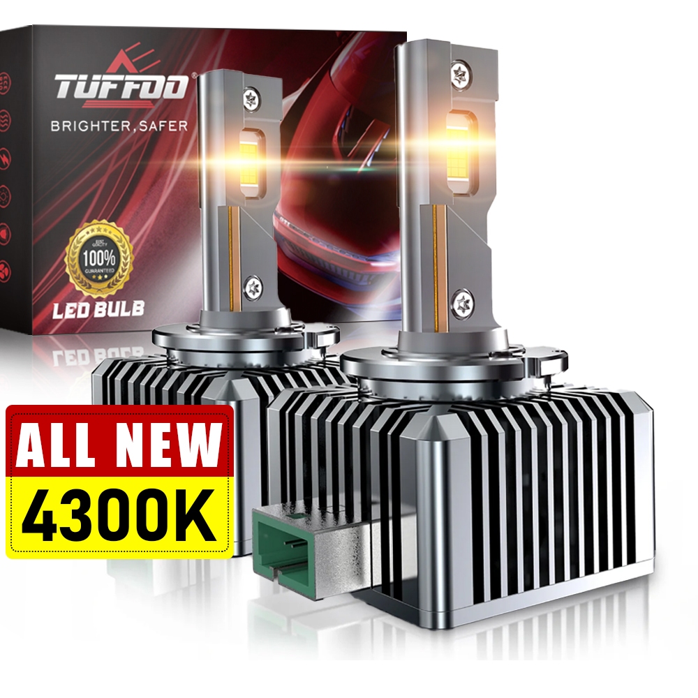 Tuffoo 2PCS ไฟหน้ารถ LED หลอดไฟ D1S / D3S / D8S Canbus ไม่มีข้อผิดพลาด - 4300k Warm White / Yellow W