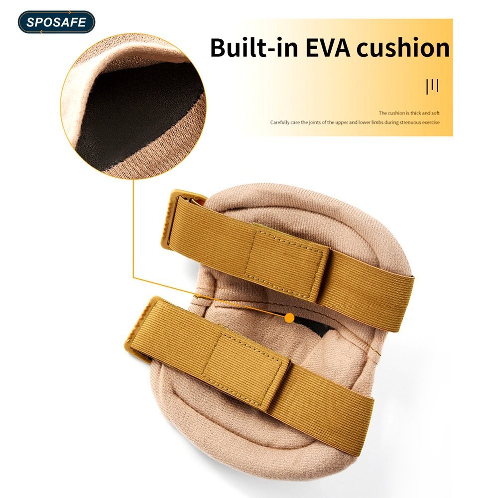 【4pc】ชุดสนับเข่า+สนับศอก กันกระแทก อุปกรณ์ป้องกันเข่าศอก สำหรับกีฬาและฝึกฝึกยุทธวิธีทหารตำรวจ - รูปที่ 7