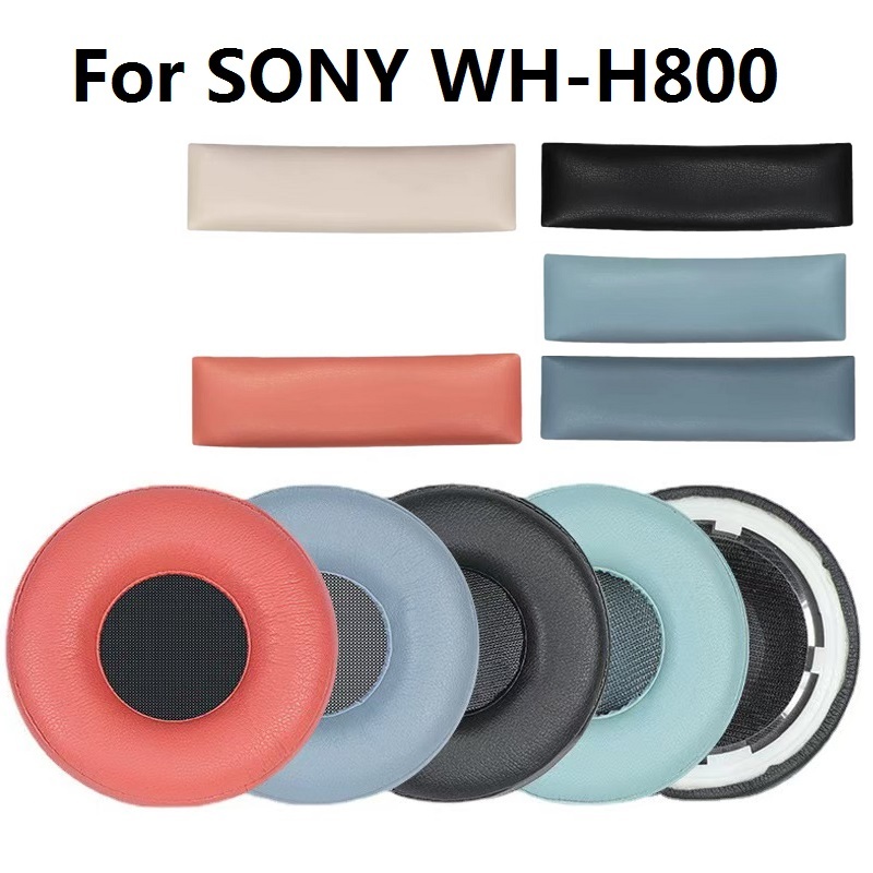 แผ่นรองหูฟังสําหรับ Sony WH-H800 เปลี่ยน ที่ครอบหู ที่ปิดกันกันหนาว หมอนหู แผ่นรองหูฟัง ยางคาดศีรษะ