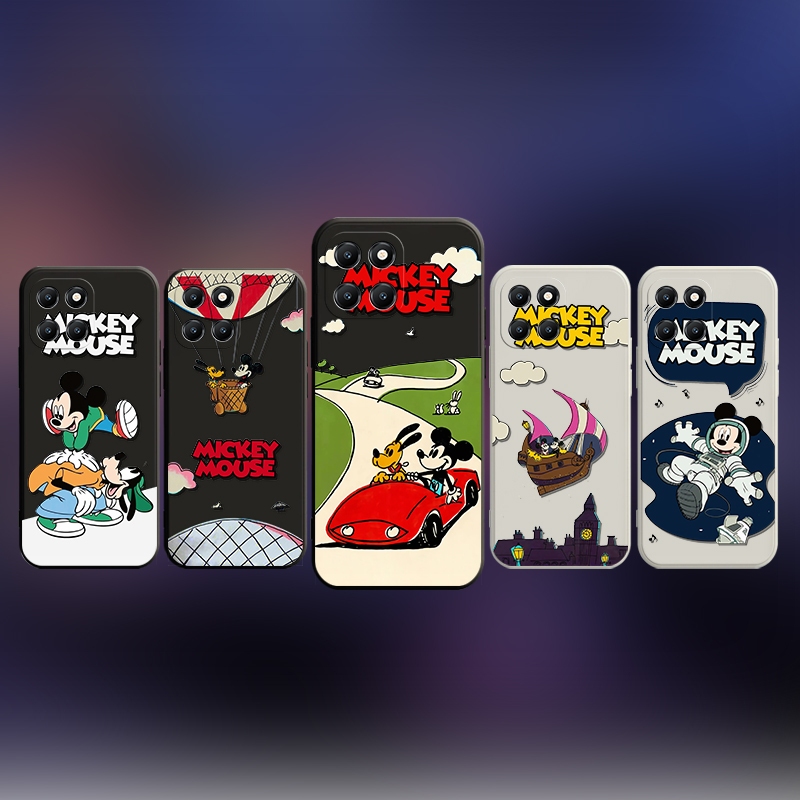 เคสสําหรับ honor X5 X6B X7B X8B X6A X7A X8A X8 PLUS 4G 5G Mickey Mouse TPU Matte Case Soft Cover