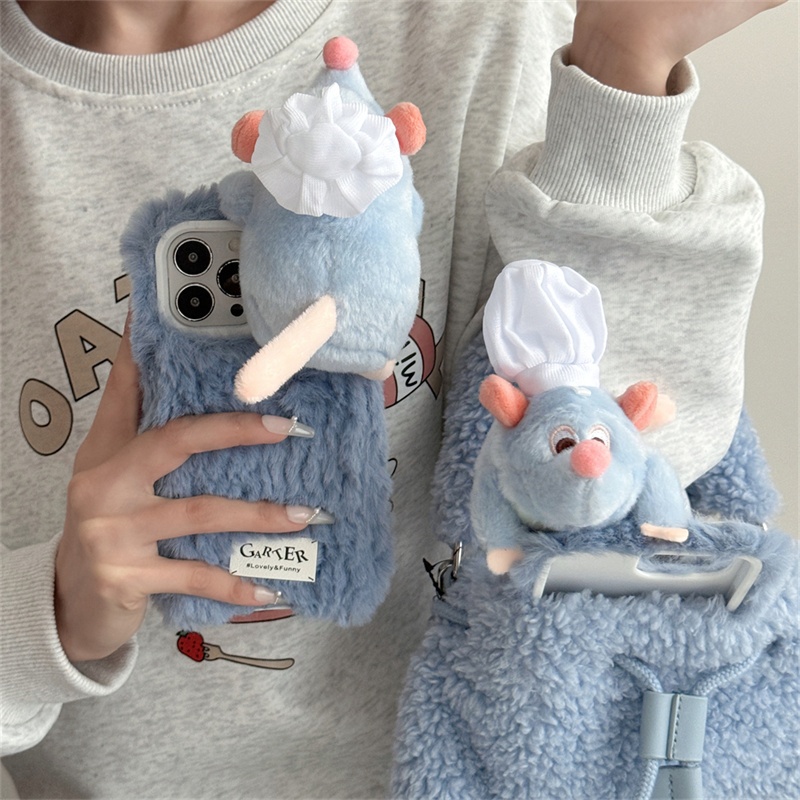 เคสโทรศัพท์ แอปเปิล ฤดูใบไม้ร่วงสไตล์ฤดูหนาวเหมาะสําหรับ ไอโฟน 16 15 14 13 12 11 มือโปร สูงสุด ตุ๊กตาเมาส์สไตล์คู่หนังที่เรียบง่ายทนแรงกระแทกคุณภาพสูงแนวโน้มแฟชั่นระดับไฮเอ