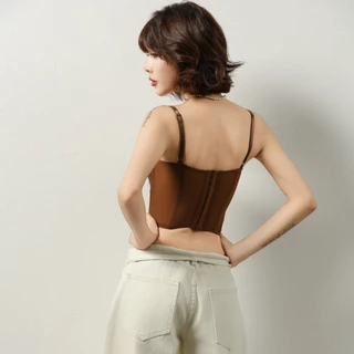 [Yourstyle]-เซ็กซี่คอลเลกชัน Fishbone รัดด้วยขนตาลูกไม้หัวเข็มขัดผู้หญิงรัดด้านบน
