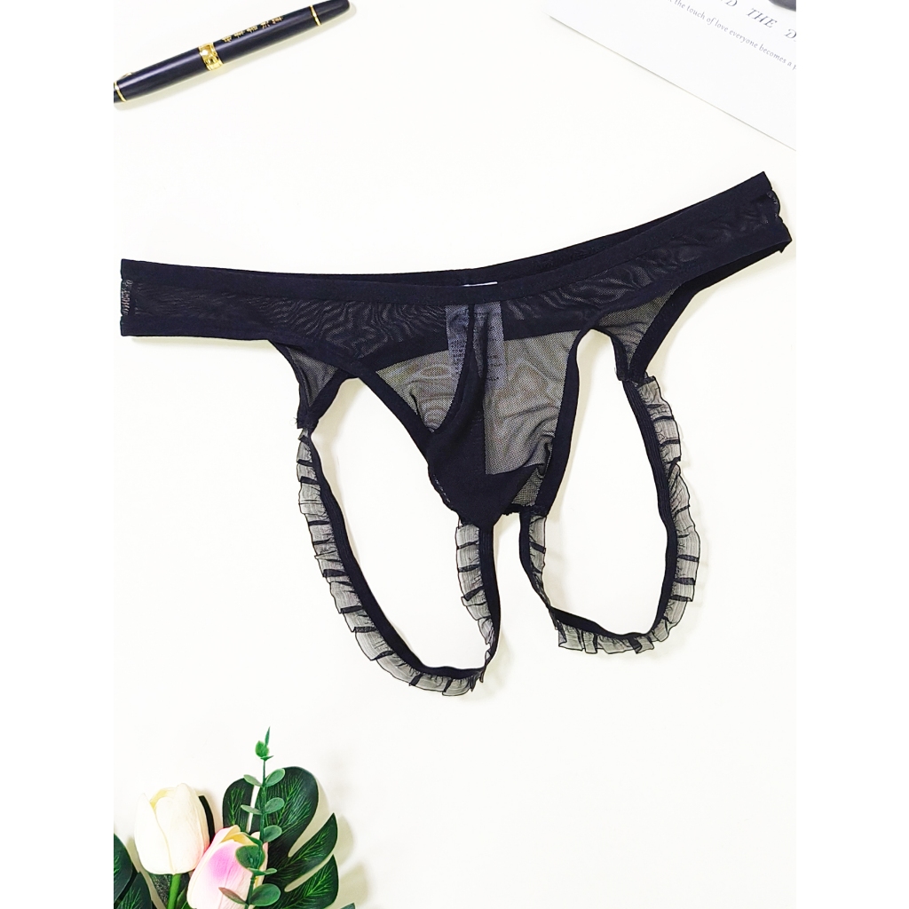 กางเกงในชายชุดชั้นในตาข่าย Qucik-dry สบาย Thong Underpants Soft Jockstrap U Pouch