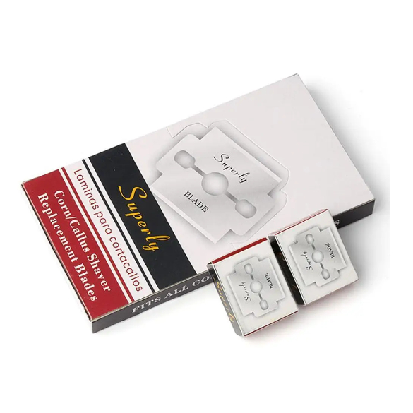 100pcs เหล็กเปลี่ยนใบมีดสําหรับเท้ามือ Pedicure แฟ้มเครื่องเท้าแคลลัส Dead Skin Remover Skin Care เครื่องมือ