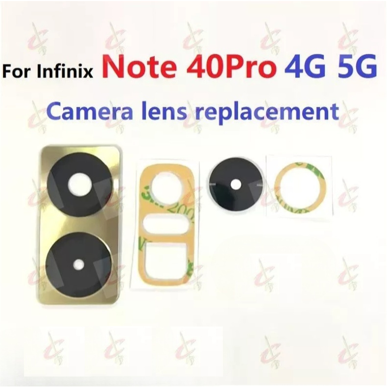 กระจก เลนส์กล้อง แบบเปลี่ยน พร้อมกาว สําหรับ Infinix Note 40 Pro 4G 5G X6851 X6850