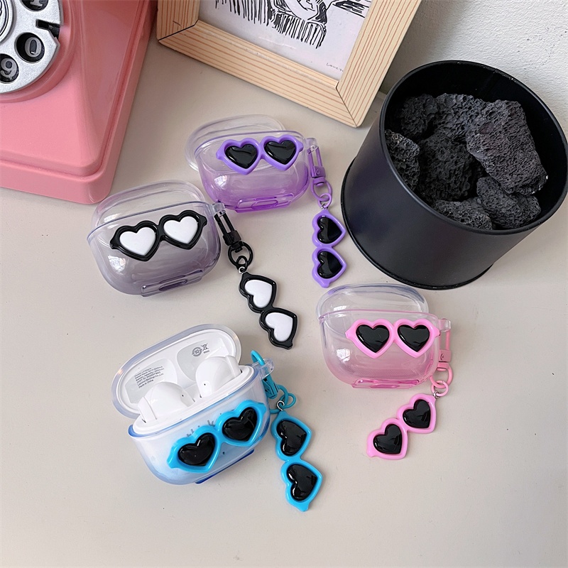 ใช้ได้กับ Lenovo LP40 LP40 Pro Plus เคส Case สําหรับ เคสหูฟัง แว่นกันแดดน่ารัก การไล่ระดับสีอิโมจิ