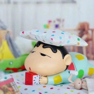 4pcs Crayon Shin-chan Dynamic New Life Series ตุ๊กตาอะนิเมะน่ารักอินเทรนด์ Clockwork ตุ๊กตา Playable Action Figure เดสก์ท็อปเครื่องประดับเพื่อนกล่องตาบอดของขวัญวันเกิด