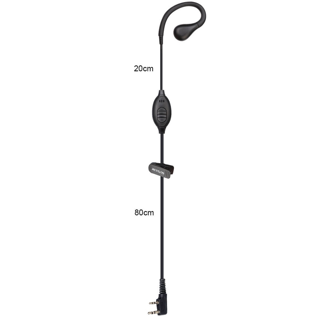 Retevis L51 พร้อม EEK007 2pin Earhook Earpiece