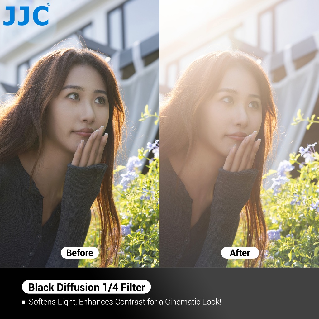 JJC ND/NDV/CPL/1/4 Black Mist Filter ชุดกรองหมอกสีดําสําหรับ DJI Osmo Pocket 3 กล้อง ฟิลเตอร์กระจายแสงสีดำความหนาแน่นเป็นกลางของแม่เหล็ก
