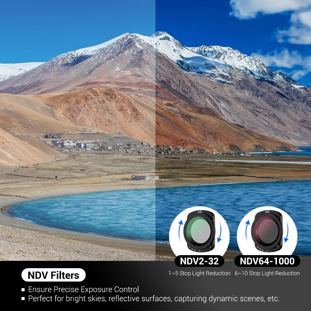 JJC ND/NDV/CPL/1/4 Black Mist Filter ชุดกรองหมอกสีดําสําหรับ DJI Osmo Pocket 3 กล้อง ฟิลเตอร์กระจายแสงสีดำความหนาแน่นเป็นกลางของแม่เหล็ก