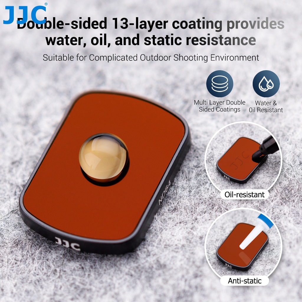 JJC ND/NDV/CPL/1/4 Black Mist Filter ชุดกรองหมอกสีดําสําหรับ DJI Osmo Pocket 3 กล้อง ฟิลเตอร์กระจายแสงสีดำความหนาแน่นเป็นกลางของแม่เหล็ก