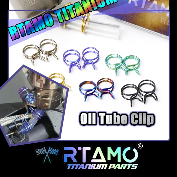 RTAMO Gr5 Brembo Oil Tube Clip คลิปหนีบท่อปั๊มไทเทเนียม Brembo Italy RCB Frando Adelin Pump