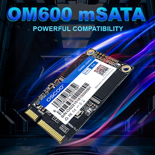 Oscoo MSATA แฟลช 3D TLC แฟลชคอมพิวเตอร์ Wandows ระบบ 16GB 64GB 128GB 512GB 560MB/s สําหรับแล็ปท็อป/แล็ปท็อป