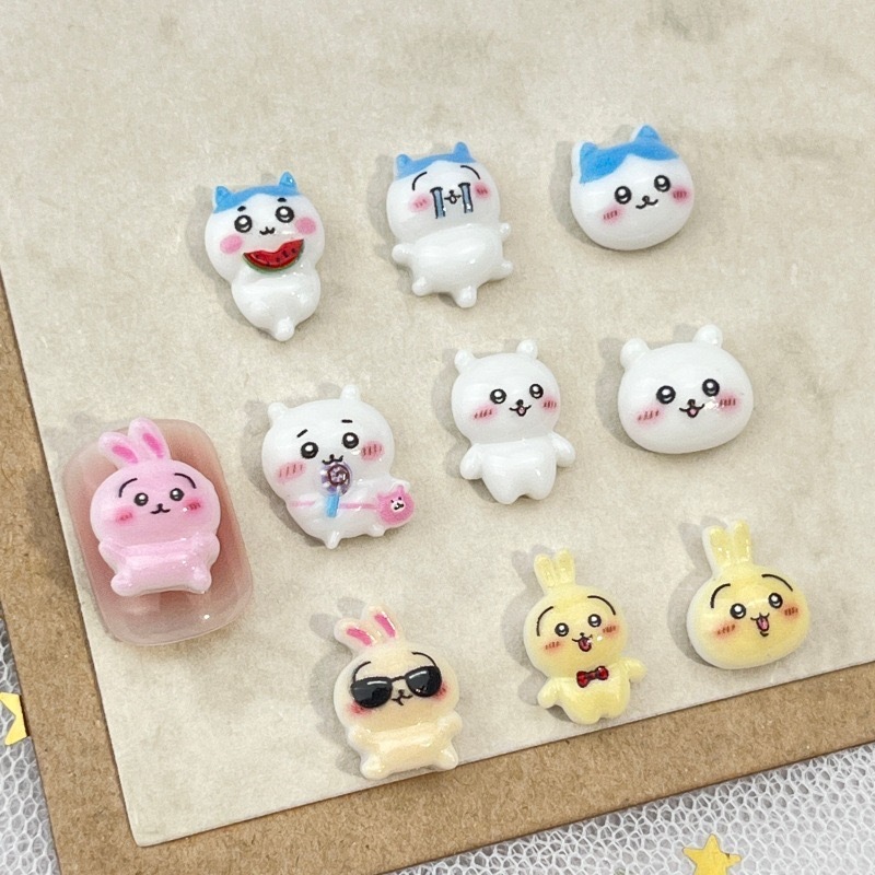 50ชิ้นชุดเรซิ่นน่ารักน่ารักน่ารักมินิการ์ตูนสัตว์ลูกสุนัข,กระต่ายตกแต่งเล็บ,ตกแต่งแบนเหมาะสําหรับ ทําเอง ทําเล็บมือ,สมุดภาพ,เครื่องประดับทํา-ผสมสีมินิแบนกลับหัตถกรรมตกแต