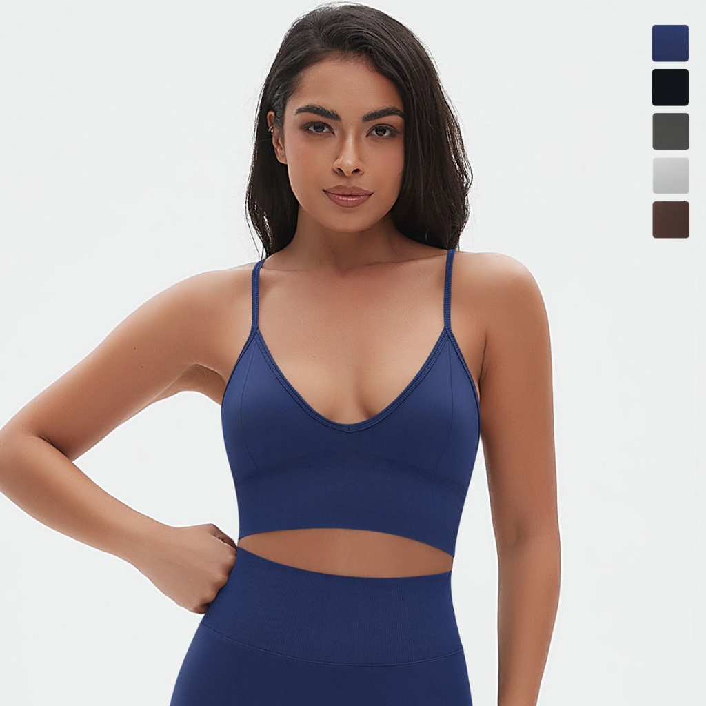 Nessaj Sports Bra Strap Seamless Yoga Bra Zumba Pilates Women Workout Bra