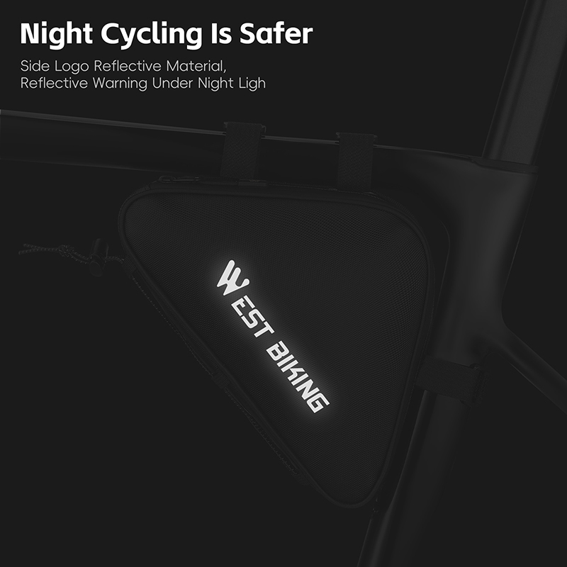 WEST BIKING จักรยานสามเหลี่ยมกระเป๋ากรอบด้านหน้าหลอดขนาดใหญ่ความจุกระเป๋า City ขี่จักรยานกระเป๋า MTB จักรยานเสือหมอบอุปกรณ์เสริม - รูปที่ 5
