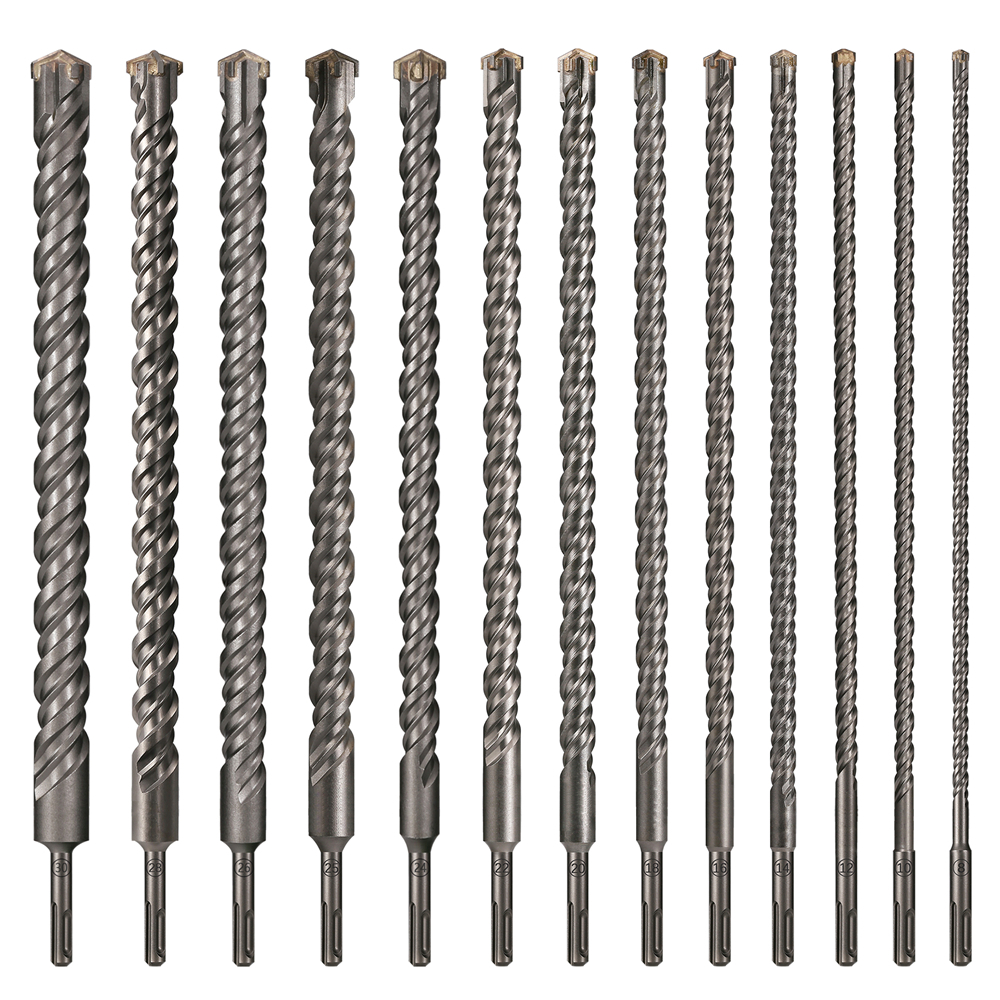 1 PC คอนกรีต SDS Plus 8-30 มม.บิต Cross หัวตัดคู่ auger ค้อน 450 มม.อิฐบล็อกค้อนไฟฟ้าอิฐบิต