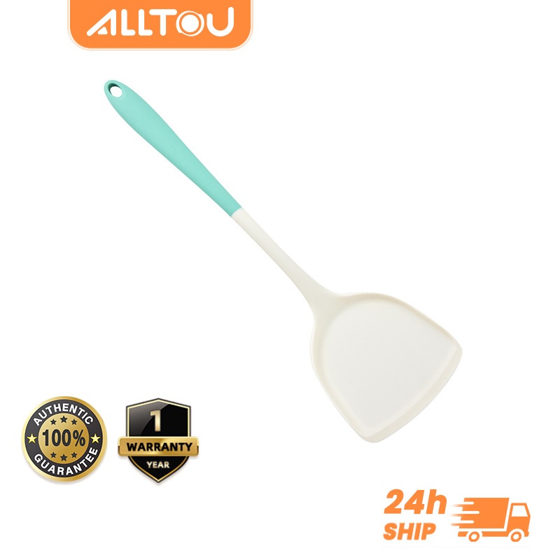 ALLTOU ไม้พายซิลิโคน ไม่ติดกระทะ อุปกรณ์ทำอาหารซิลิโคนเกรดอาหาร Silicone Spatula