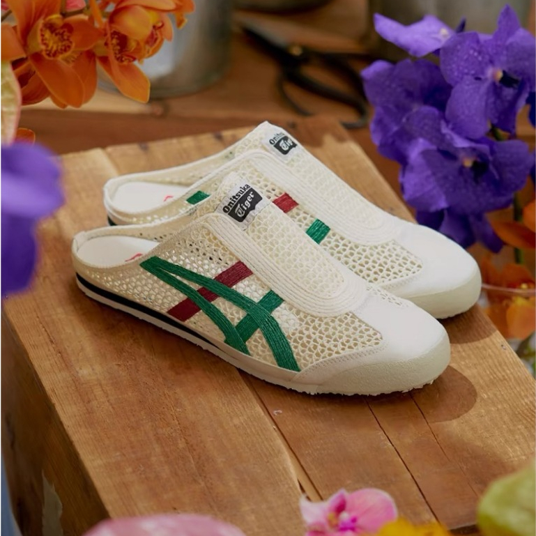 Onitsuka Mexico 66 SABOT ฤดูใบไม้ผลิฤดูร้อนรองเท้าแตะรองเท้าแตะผู้ชายผู้หญิง 1183C123-103