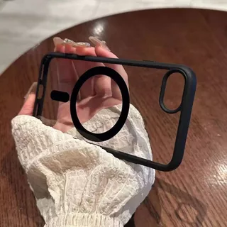 ปลอก iPhone 7 Plus 8 Plus i7 i8 XR XS Max x 11 Pro Max เคสโทรศัพท์แม่เหล็ก เคสแข็งโปร่งใส