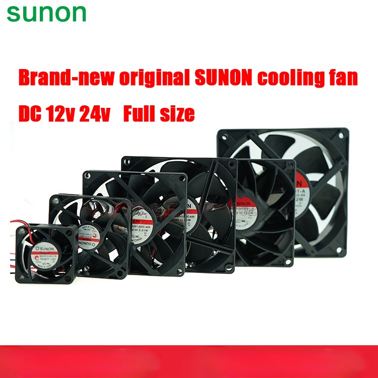 ไต้หวัน Jianzhun SUNON dc 12v 24v พัดลมระบายความร้อนอินเวอร์เตอร์กล่องไฟฟ้าตู้อุตสาหกรรม Axial Fan