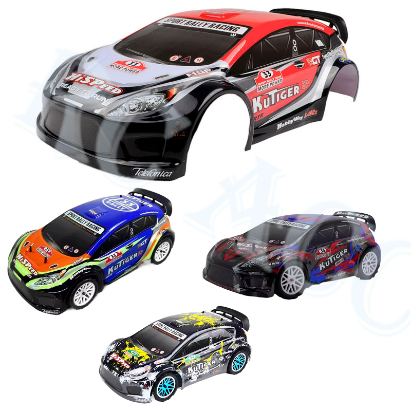 Rc 280 มม.ฐานล้อความแข็งแรงสูง PVC Rally รถพร้อมหางและสติกเกอร์สําหรับ 1/10 HSP 94118 94177 Rally รถ