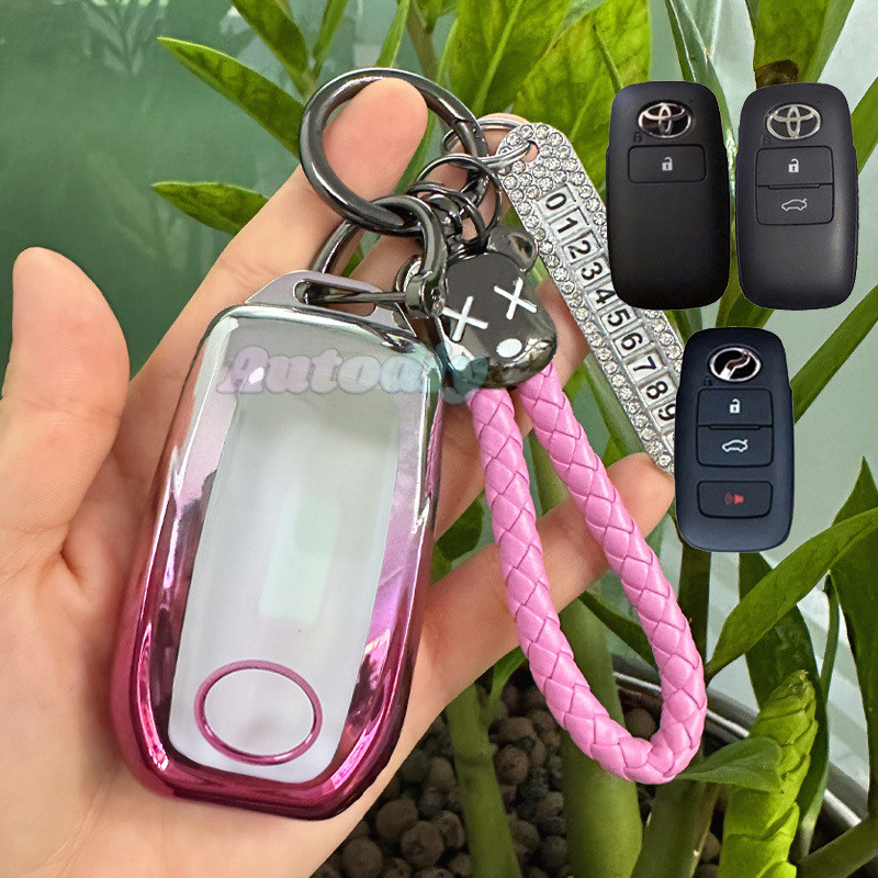 (Fit All Buttons ) 2024 2023 2022 เคสกุญแจรถยนต์ Yaris Cross Yaris Ativ Sports โคนกุญแจรถยนต์ เคสกุญแจรถ ปลอกกุญแจ Toyota Yaris Ativ