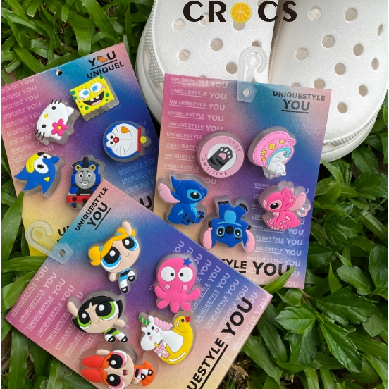 ใหม่ Jibbitz Crocs Set, Shoes Flower Hole Shoes Accessories Shoes Flower, Cartoon Cute LED