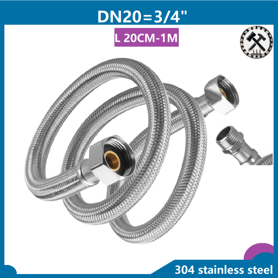 ค DN20 (3/4) ท่อต่อสายยาง ของพวกเขา304 ท่อถักท่อน้ําเข้าทนอุณหภูมิสูงป้องกันการระเบิดทนแรงดัน