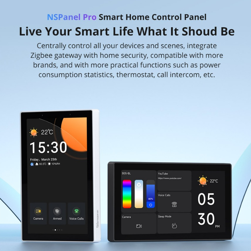 Sonoff NSPanel Pro 120 ประเภทสมาร์ทแผงควบคุมบ้านอัจฉริยะ Zigbee 3.0 protocol สมาร์ท Thermost แหล่งจ่ายไฟ DIY สวิทช์โมดูลรองรับอุปกรณ์ Sonoff ทั้งหมด