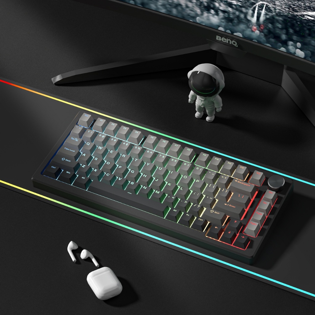 Voier PBT Double Shot Keycaps 132 คีย์ Shine ผ่าน Backlit Dark Shadow Custom Key Caps ชุด