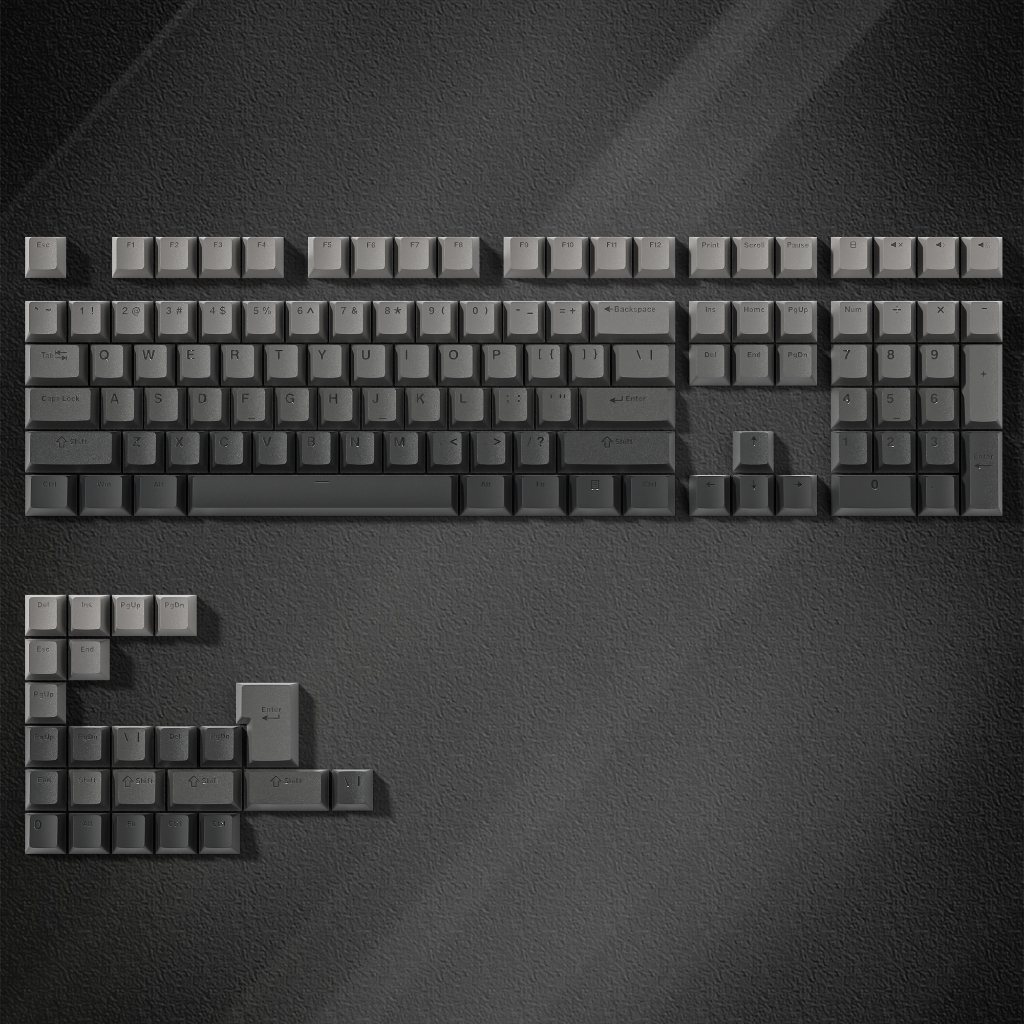 Voier PBT Double Shot Keycaps 132 คีย์ Shine ผ่าน Backlit Dark Shadow Custom Key Caps ชุด