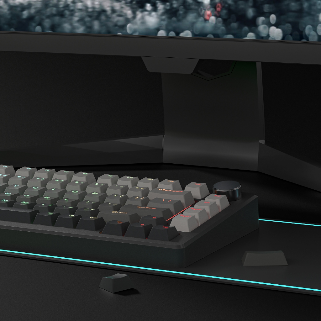 Voier PBT Double Shot Keycaps 132 คีย์ Shine ผ่าน Backlit Dark Shadow Custom Key Caps ชุด