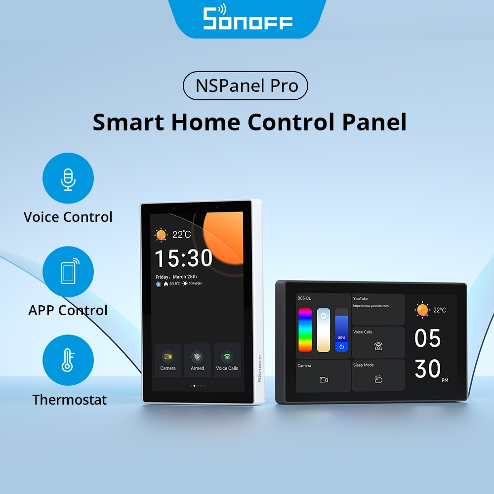 Sonoff NSPanel Pro 120 ประเภทสมาร์ทแผงควบคุมบ้านสมาร์ทฉากผนังสวิทช์สมาร์ท Home Thermostat สวิทช์จอแสดงผลกระทะ Alexa