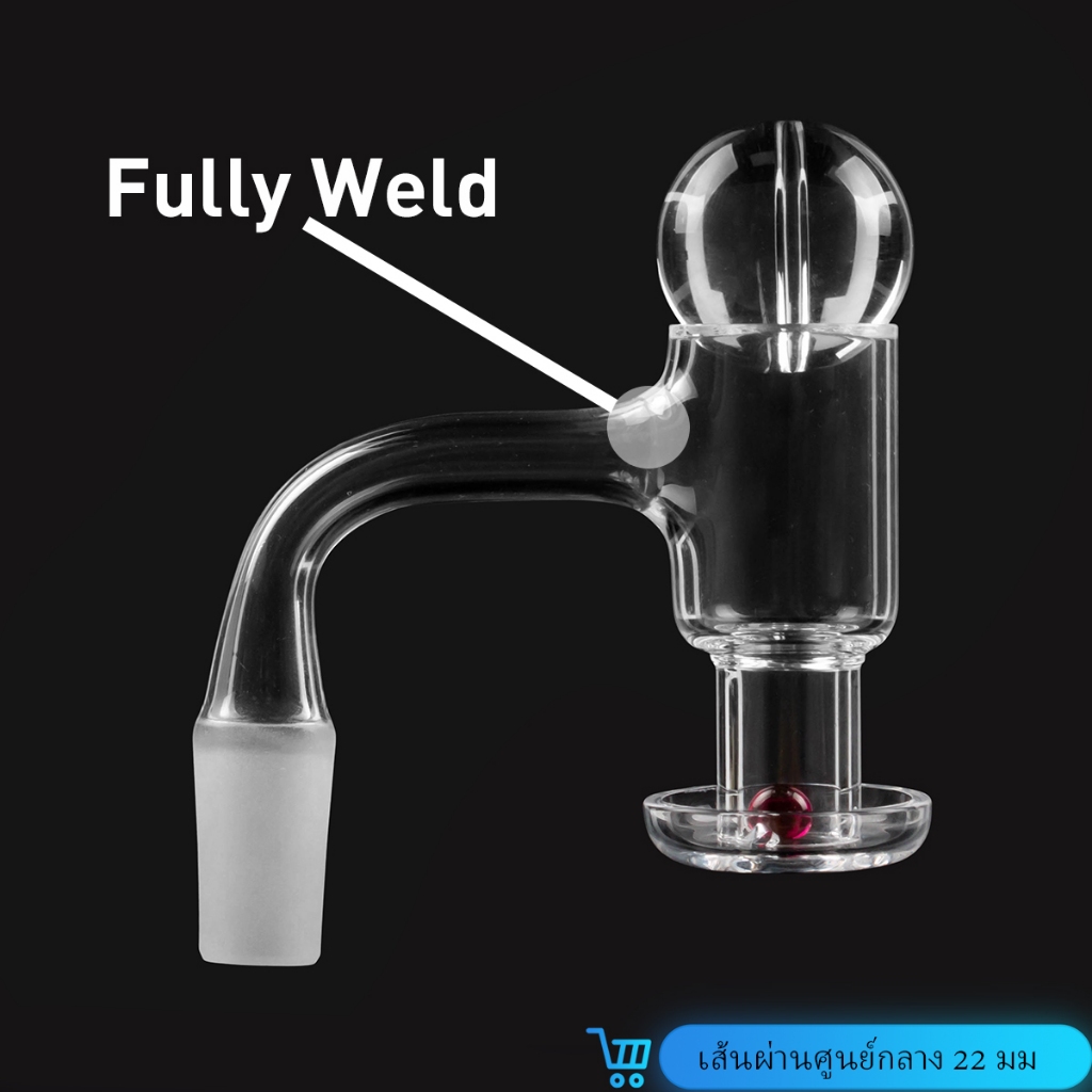 Fully Weld Beveled Edge Terp Slurper 22mm OD Quartz Banger Kit พร้อมหมวก Carb และ Terp Plears DW1481+G269+Z240