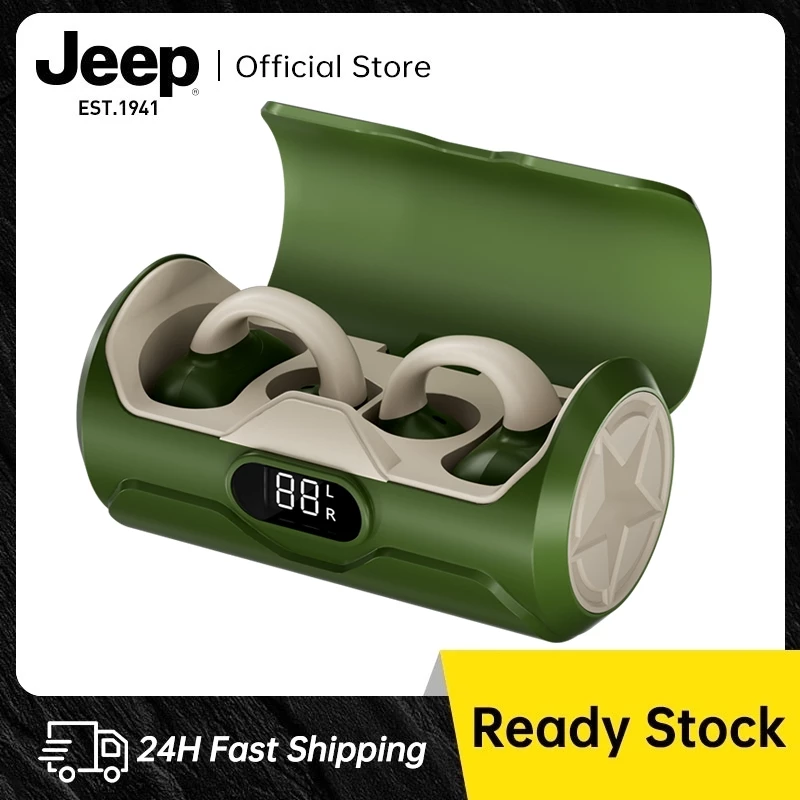 [พร้อมส่งในไทย] Jeep EC003 หูฟังบลูทูธ 5.4 เปิดหู HIFI พร้อมไมโครโฟน HD Calls, กันน้ํา IPX5, แบตเตอรี่รวม 40 ชม., รับประกัน 12 เดือน