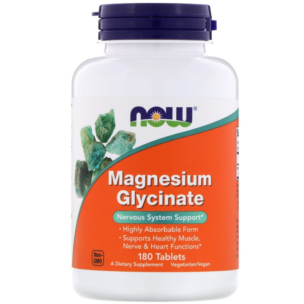 Now Foods Magnesium Glycinate 180 เม็ด