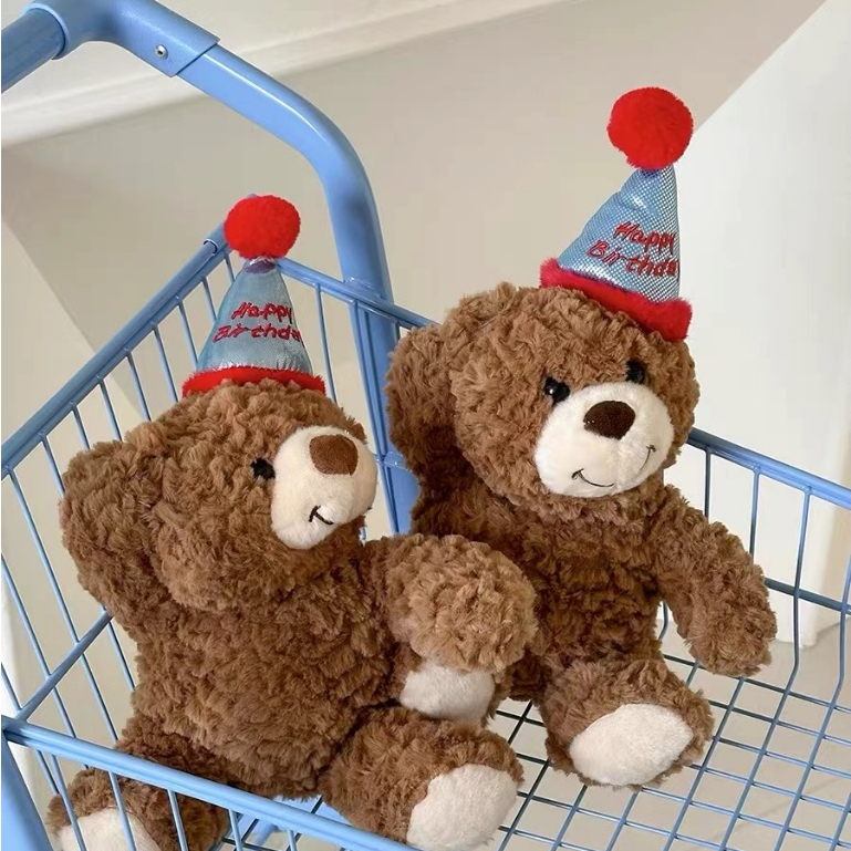 38 ซม. Teddy Bear หมีเท็ดดี้ หมีน้อยตุ๊กตาห้องนอนมือจับประตูตกแต่งตกแต่งบ้านของขวัญวันเกิดสร้างสรรค์