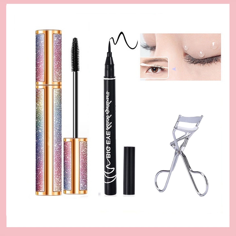 พร้อมส่ง มาสคาร่า ลิควิดอายไลเนอร์ กันน้ํา ที่ดัดขนตา หนา ยาว ตา งอน ชุดเครื่องสําอาง